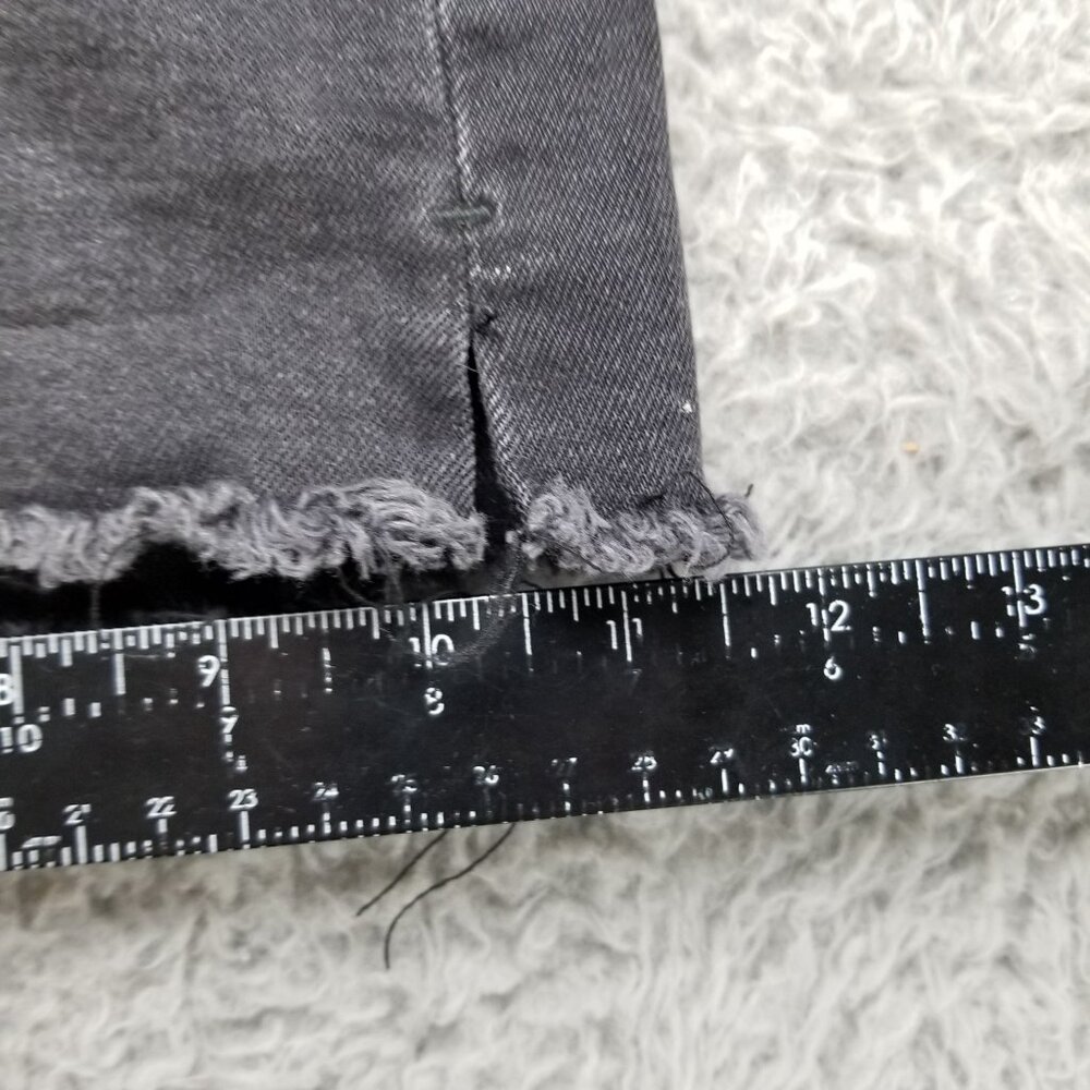 American Eagle Outfitters Shorts Womens 6 Black Stretch Denim Cut Off Jorts - Picture 7 of 13